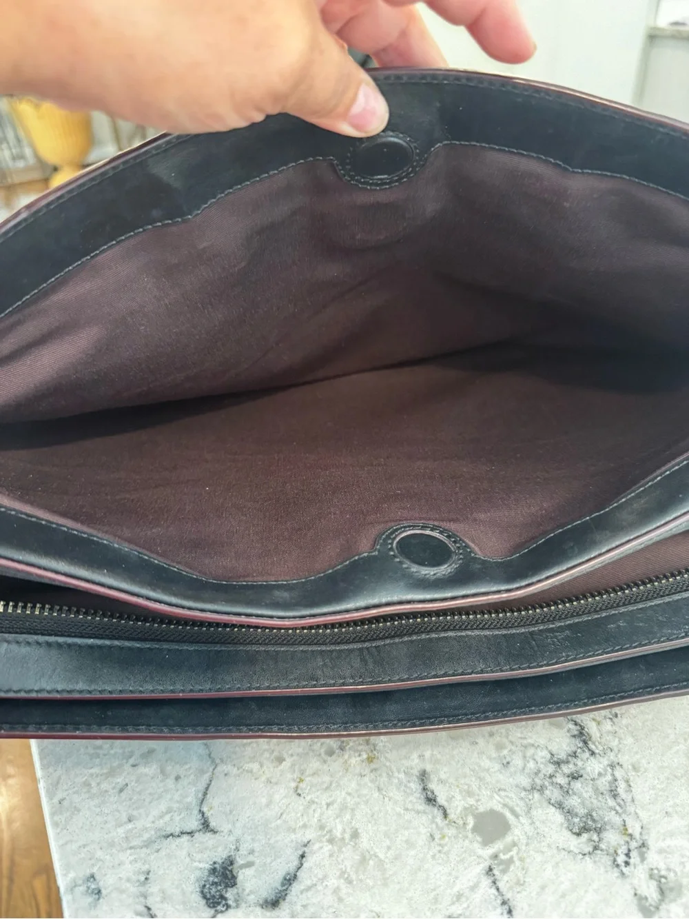 Coach Graham Slim Briefcase in Black Signature Canvas #589